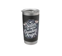 Souvenir commémoratif ange gardien « Sister My Forever » Gobelet isotherme en acier inoxydable double paroi