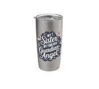 Souvenir commémoratif ange gardien « Sister My Forever » Gobelet isotherme en acier inoxydable double paroi
