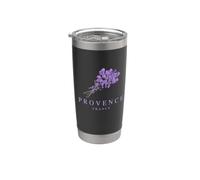Souvenir de Provence France Elégante Lavande Floral Graphic Gobelet isotherme en acier inoxydable double paroi