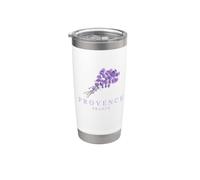 Souvenir de Provence France Elégante Lavande Floral Graphic Gobelet isotherme en acier inoxydable double paroi