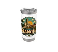 Souvenir de voyage vintage Bangui en voiture Gobelet isotherme en acier inoxydable double paroi