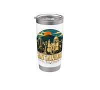 Souvenir de voyage vintage de San Salvador Gobelet isotherme en acier inoxydable double paroi
