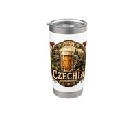 Souvenir de voyage vintage en Tchéquie Gobelet isotherme en acier inoxydable double paroi