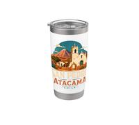 Souvenir de voyage vintage San Pedro Chili Gobelet isotherme en acier inoxydable double paroi