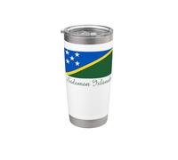 Souvenir drapeau des îles Salomon Gobelet isotherme en acier inoxydable double paroi