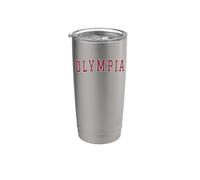 Souvenir Olympia Washington Sport College Texte Gobelet isotherme en acier inoxydable double paroi