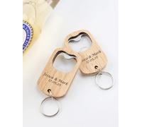 Souvenirs de mariage pour les invités Porte-clés en bois personnalisé Ouvre-bouteille Cadeaux d'invité de mariage Cadeaux de fête Porte-clés personnalisés