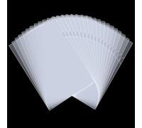 SOYIRI Lot de 40 Chemise Plastique A4 Transparent,Dossiers Pochette | 180 Microns,Pochettes Coins A4 en Polypropylène Pour le Bureau de L'école