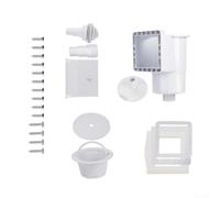 SP-1091 Kit d'écumoire de piscine pour Hayward pour Dyna Skim SP1091LX Écumoire murale de piscine Collecteur de feuilles Flottantes Résistant aux UV ABS Panier de débris Plaque sous vide Blanc Support