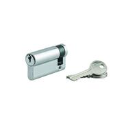 SP - Demi-cylindre de serrure Ecopro, 50x10mm, anti-arrachement, 3 clés, nickel - SP