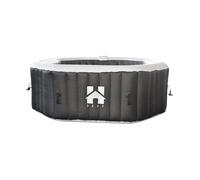 Spa exterieur HOME DELUXE DROP - In oussins, porte-gobelets et toit - 185 cm - Couleur: Noir