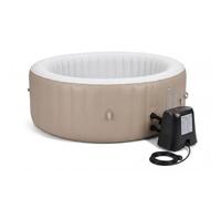 Spa gonflable 4 places - Forme ronde - Beneo - Filtre et bâche inclus - Beige