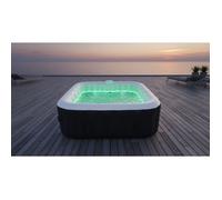 Piscine gonflable avec SPA Sunspa Square Noir 6 personnes 185 x 185 x 65 cm