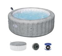 Spa gonflable BESTWAY - Lay-Z-Spa Bali - 140 airjets - 196 x 71 cm - 4 à 6 places - Rond (couverture, cartouche, diffuseur)