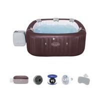 Bestway Spa gonflable Lay-Z-Spa Maldives HydroJet Pro 7 5-7 places 201x201x80 cm Bourgogne Carré