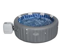 Spa gonflable BESTWAY - Lay-Z-Spa Santorini - 5 à 7 places -Rond (Livré avec 5 appuie-tête rembourrés + 2 LED à eau ColorJet)