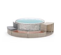 Spa Gonflable Bestway Lay-Z-Spa Vancouver Airjet diam.155x60cm + Revêtement K2O Half Surround 180 289x45x56cm Set Semicircular