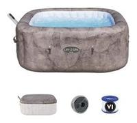 Spa gonflable LayZSpa Rome 140 airjets 180 180 71 cm 4 a 6 places Carré c