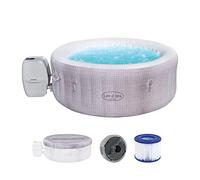 Spa Gonflable Lay-Z-Spa® Cancun Airjet™ Rond 2 à 4 Personnes, 180 x 66 cm, 120 Jets d'air, Couverture Isolante, Filtration à Cartouche, diffuseur Chemconnect™