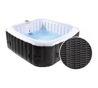 spa gonflable nice en pvc - 6 places - marron/crème
