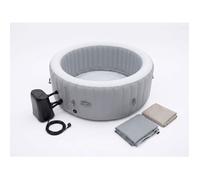 Spa gonflable - OSPAZIA - SUNSHINE - 4 places - Rond 180 cm - Gris - Filtre et bâche inclus