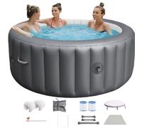 Spa Gonflable pour 2-3 Personnes avec Chauffage, Jacuzzi Portable Soufflé à 40°c pour Jardin Ou Patio Extérieur