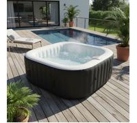Spa gonflable SUNSPA - AC01 - 157 x 67 cm - 4 places - Carré (Livré avec filtre, cadenas, tapis de sol et couverture)