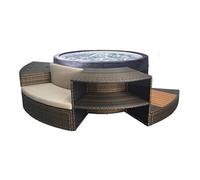 Spa portable semi-rigide Vita rond Bulles 4 places avec mobilier -