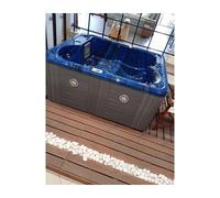SPA RUBIS 44 jets 2 à 3 places 190x160x84 cm avec couverture-Bleu marine-Bleu marine--