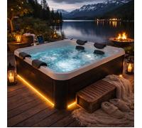 Spa mSpa Oslo 6 places - Spa semi-rigide 160x160 cm avec jets massants et design moderne