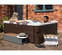 Spa semi-rigide MSpa 6 places marron avec accessoires - 120 jets - L160 x l160 x H65 cm - MAKEMO