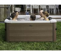 Spa semi-rigide MSpa 6 places naturel clair avec LED et accessoires -128 jets - L160 x l160 x H65 cm - NAPUKA