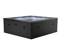 Spa Semi-Rigide Netspa Idaho - 6 Places Coloris Charcoal Noir 70/90 Airjets massants