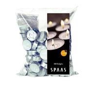 Spaas - 0310012.000 Sac de Bougies Chauffe-Plats x100, 4.5 Heures-Blanc