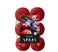 Spaas 10x12 Bougies Chauffe-Plat parfumées en sachets Plats Cire de Paraffine Tasse Aluminium vin Rouge D 39mm x H 16mm