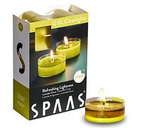 Spaas 12 Maxi Clearlights parfumées, Bougies Chauffe-Plats Cup Transparente, ± 10 Heures - Refreshing Lightness