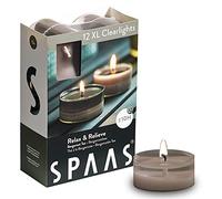 Spaas 12 Maxi Clearlights parfumées, bougies chauffe-plats cup transparente, ± 10 heures - Relax & Relieve