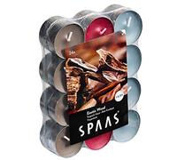 SPAAS 24 Bougies chauffe-plats parfumées couleurs assorties, ± 4,5 heures - Exotic Wood