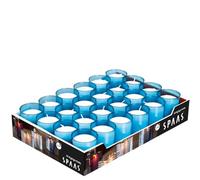 Spaas - 24 Bougies Recharges Non-Parfumées, 24 Heures - Bleu