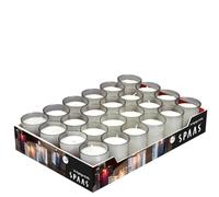Spaas - 24 Bougies Recharges Non-Parfumées, 24 Heures - Gris