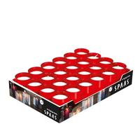 Spaas - 24 Bougies Recharges Non-Parfumées, 24 Heures - Rouge