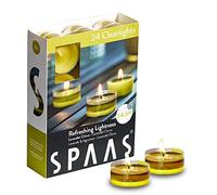 SPAAS 24 Clearlights parfumées, Bougies Chauffe-Plats Cup Transparente, ± 4,5 Heures - Refreshing Lightness