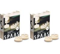 SPAAS 24 Clearlights parfumées, Bougies Chauffe-Plats Cup Transparente, ± 4,5 Heures - Sensual Blush (Lot de 2)