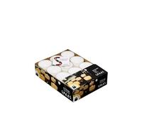 Spaas - 24 Maxi Clearlights Non-Parfumées, Bougies Chauffe-Plats Cup Transparente, 10 Heures - Blanc