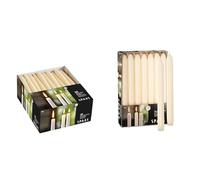 Spaas 50 Bougies de ménage Festilux 23/250 mm, ± 8 Heures - Ivoire & 14 Bougies de ménage dîner, ± 8 heures - ivoire - D 21 mm x H 220 mm, Sans parfum