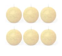 Spaas 6 Bougies Bougies Boules Non parfumées Ivoire