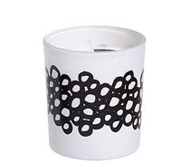 Spaas 6 Bougies en Verre Manchons avec Motif, Cire de Paraffine, Boucles, D 70 mm x H 77 mm