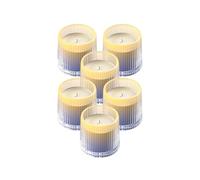 Spaas 6 Pop Bougies non parfumées, ± 27 heures, Bleu Soleil