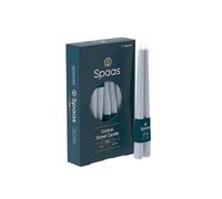 Spaas 8x 2 Elégantes Bougies de Table Rustiques 6,5h - bleu clair