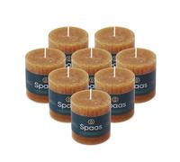 Spaas 8x Bougie Pilier Rustique 70/70 mm 25h - cognac